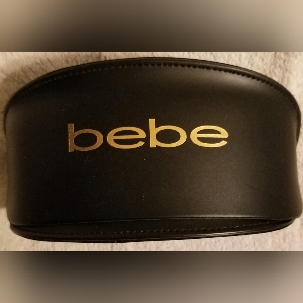 Bebe Eyeglass Case NO ZIPPER - GOLD / BLACK